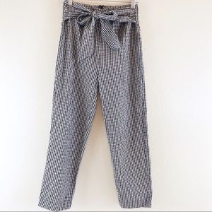 Free People Gingham Pants with tie